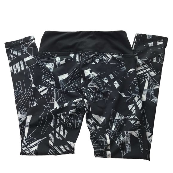 Zella Nordstrom Black Yoga Legging Size Women's XS.  White Geometric Print - Picture 1 of 9